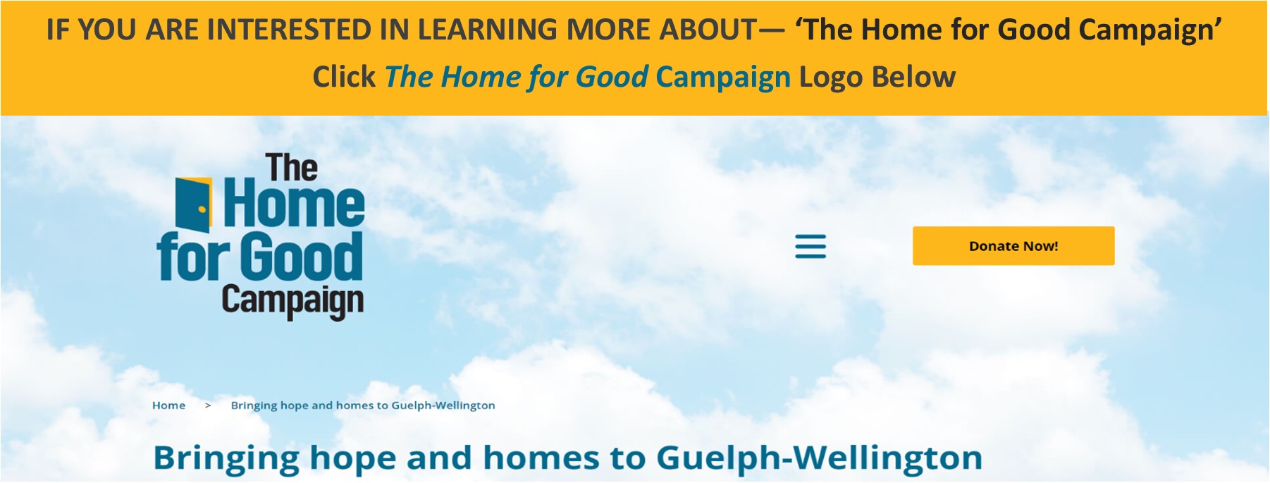 The Home for Good Campaign